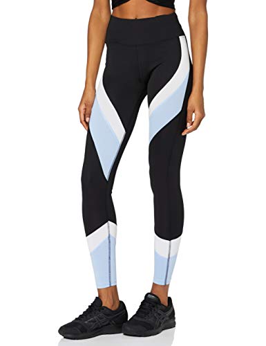 Aurique Leggings deportivos para Mujer, Negro (Black/Serenity/White), M