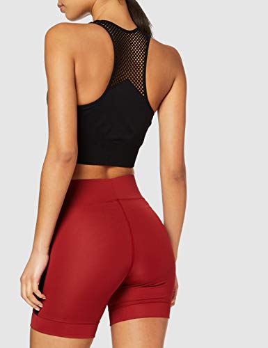 AURIQUE Shorts para Correr con Banda Lateral Mujer, Rojo (Red Dhalia), 42, Label:L AURIQUE Shorts para Correr con Banda Lateral Mujer, Rojo (Red Dhalia), 42, Label:L
