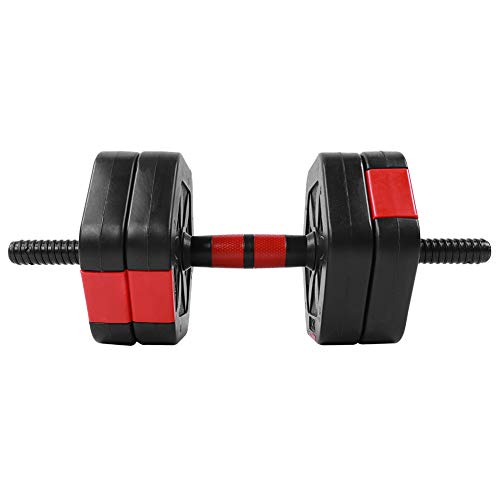 Ausla Juego de Mancuernas Pesas Ajustables 25KG con Barra y Discos, Mancuernas hexagonales con Revestimiento de plastico para Gimnasio o casa Ausla Juego de Mancuernas Pesas Ajustables 25KG con Barra y Discos, Mancuernas hexagonales con Revestimiento de plastico para Gimnasio o casa