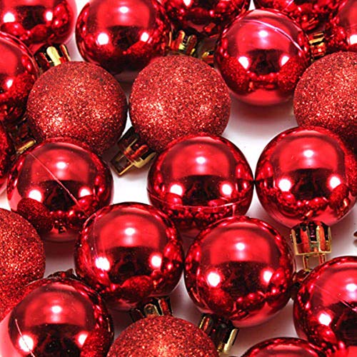 Austinstore Árbol De Navidad Colgante Deco Árbol Colgante Regalo Nuevo, 24 Piezas 3cm Plástico Bolas De Navidad Bolas Adornos Colgantes De Fiesta En Casa Negro