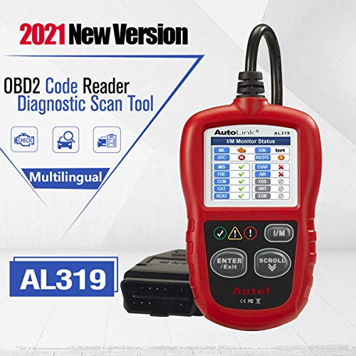 Autel Autolink AL319 Bus Can Diagnosis Multimarca 2 EOBD Auto Scanner Lee y Borra Códigos de Error de Automóviles con Interfaz Estandar OBD II 16 Pines, AL 319