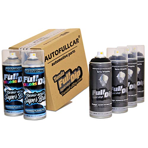 AutoFullCar Pack Sprays Full Dip Negro Extra Brillo AutoFullCar Pack Sprays Full Dip Negro Extra Brillo