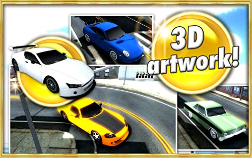 Autos de carrera - un colección de juegos de puzzle en 3D para los niños y adolescentes con una barra de la calle muscular y clásico modelo agotado coche de carreras