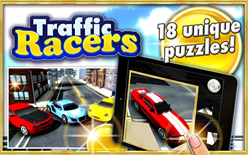 Autos de carrera - un colección de juegos de puzzle en 3D para los niños y adolescentes con una barra de la calle muscular y clásico modelo agotado coche de carreras