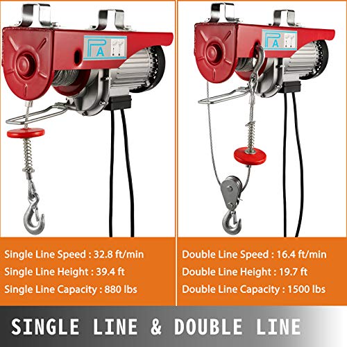 Autovictoria Polipasto Electrico Ascensor 680kg Overhead Polipasto Electrico 220v Cable Eléctrico Polipasto Garage Auto Shop(680kg) Autovictoria Polipasto Electrico Ascensor 680kg Overhead Polipasto Electrico 220v Cable Eléctrico Polipasto Garage Auto Shop(680kg)