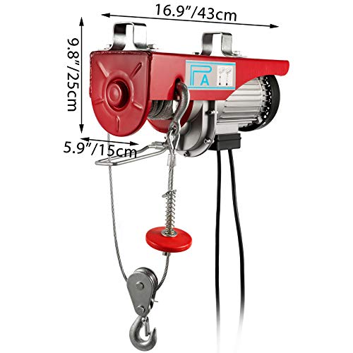 Autovictoria Polipasto Electrico Ascensor 680kg Overhead Polipasto Electrico 220v Cable Eléctrico Polipasto Garage Auto Shop(680kg)