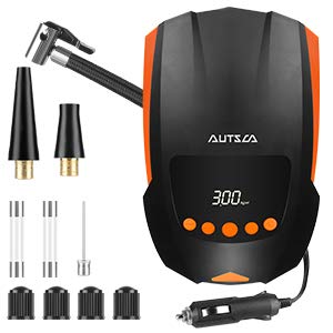 AUTSCA Compresores de Aire Portátiles DC-12V 150PSI Digital Inflador de Neumáticos con Pantalla LED y Cable Largo. Adecuado para automóviles, Bicicletas, Motocicletas, inflables y Pelotas.