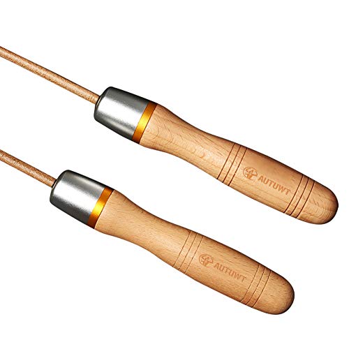 AUTUWT Cuerda de Saltar de Piel de 3 Metros Ajustable, rodamiento de Bolas de 360 ° y Asas de Madera Pura para Gimnasio y Entrenamiento en casa, Boxeo, Senderismo, pérdida de Peso y Cardio AUTUWT Cuerda de Saltar de Piel de 3 Metros Ajustable, rodamiento de Bolas de 360 ° y Asas de Madera Pura para Gimnasio y Entrenamiento en casa, Boxeo, Senderismo, pérdida de Peso y Cardio