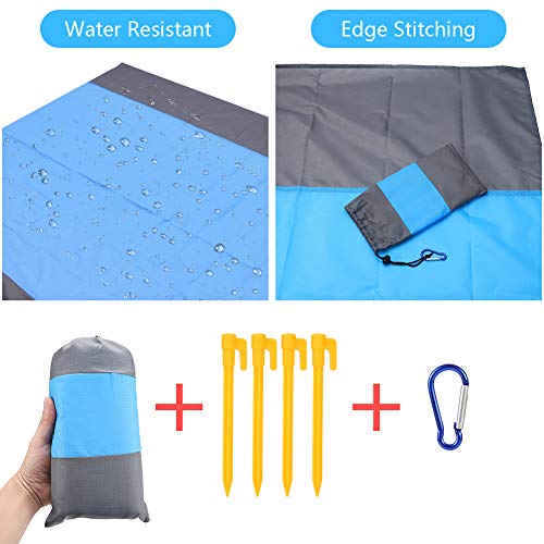 Auxsoul Alfombras de Playa Manta de Picnic Impermeable Manta de Playa Plegable Esterilla Playa 210 x 200cm Anti-Arena con 4 Clavos Fijos para la Playa Picnic Acampa y Otra Actividad al Aire Libre Auxsoul Alfombras de Playa Manta de Picnic Impermeable Manta de Playa Plegable Esterilla Playa 210 x 200cm Anti-Arena con 4 Clavos Fijos para la Playa Picnic Acampa y Otra Actividad al Aire Libre