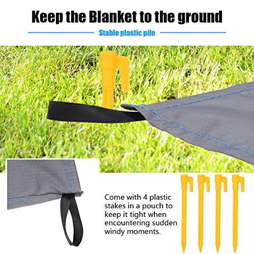 Auxsoul Alfombras de Playa Manta de Picnic Impermeable Manta de Playa Plegable Esterilla Playa 210 x 200cm Anti-Arena con 4 Clavos Fijos para la Playa Picnic Acampa y Otra Actividad al Aire Libre Auxsoul Alfombras de Playa Manta de Picnic Impermeable Manta de Playa Plegable Esterilla Playa 210 x 200cm Anti-Arena con 4 Clavos Fijos para la Playa Picnic Acampa y Otra Actividad al Aire Libre