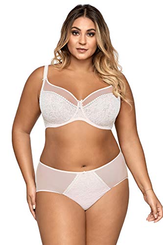 Ava Sujetador Sin Relleno, con Encaje Y Motivo Floreado para Mujeres 1396, Blanco,105C Ava Sujetador Sin Relleno, con Encaje Y Motivo Floreado para Mujeres 1396, Blanco,105C