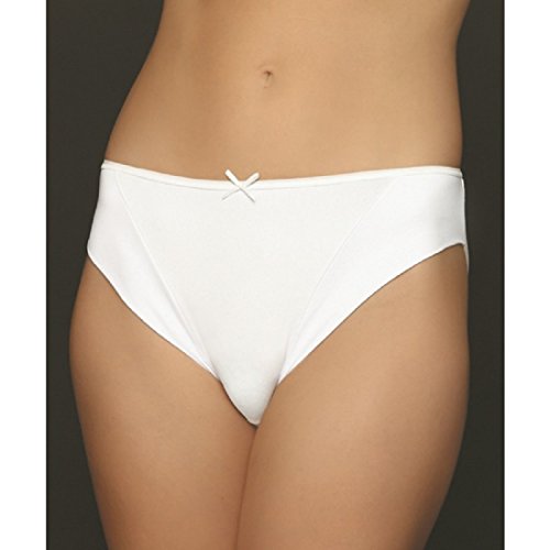 AVET 3344 - Braga Bikini Microfibra con camales sin Gomas Que ofrecen el máximo Confort y adaptabilidad. (G, Blanco)