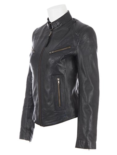 Aviatrix Cuero Real Corta Chaqueta De Motociclista Cabida De Las Mujeres (CRD9) Aviatrix Cuero Real Corta Chaqueta De Motociclista Cabida De Las Mujeres (CRD9)
