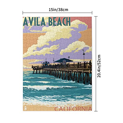 Avila Beach, California - Rompecabezas con imágenes Pier Sunset 500PCS