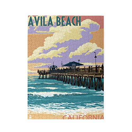 Avila Beach, California - Rompecabezas con imágenes Pier Sunset 500PCS