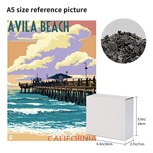 Avila Beach, California - Rompecabezas con imágenes Pier Sunset 500PCS