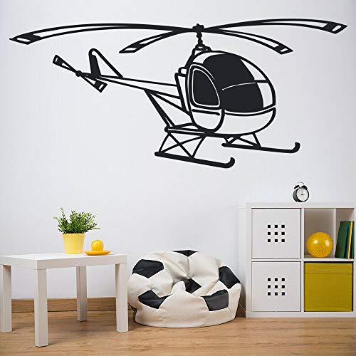 Avión calcomanía de pared simple dibujos animados helicóptero transporte arte mural vinilo pegatina niño niño dormitorio guardería decoración de interiores