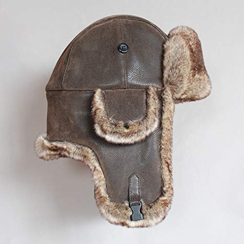 Avmy, Sombrero de Cazador de Piel sintética para Mujer, Cuero de PU, a Prueba de Viento, Orejeras, Sombreros de Soldado, Sombreros de Bombardero de Invierno, Gorras Rusas Vintage para Hombres Avmy, Sombrero de Cazador de Piel sintética para Mujer, Cuero de PU, a Prueba de Viento, Orejeras, Sombreros de Soldado, Sombreros de Bombardero de Invierno, Gorras Rusas Vintage para Hombres