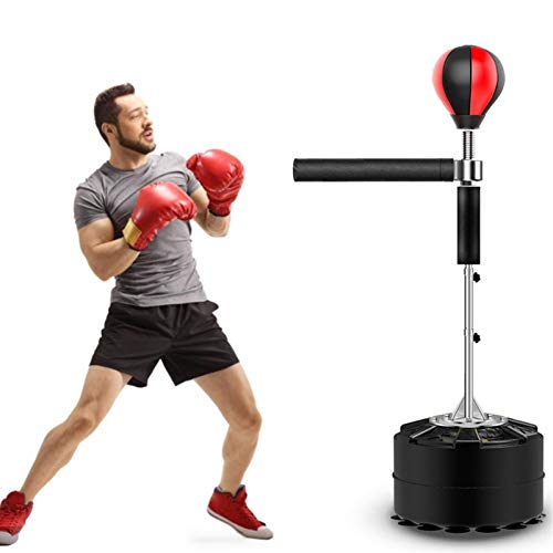 Awayhall Saco Boxeo Pie con Bolas de Velocidad, 145-165cm Saco de Boxeo de Pie con Barra Reflectante de 360°, Entrenamiento de la Aptitud Artículos domésticos Tumbler