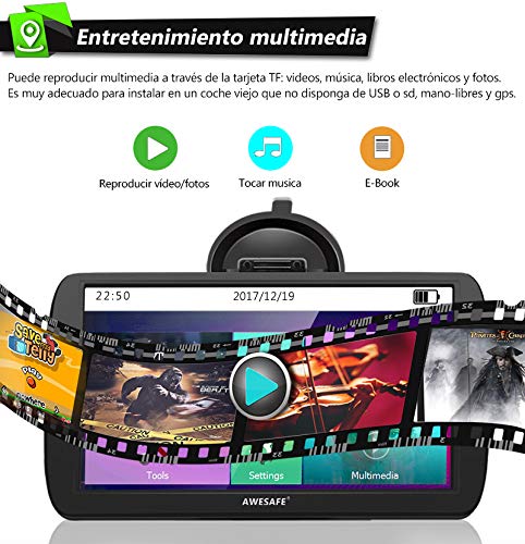 AWESAFE 9 Pulgadas Navegador GPS para Camiones y Coches, con Bluetooth y Actualizaciones de Mapas de Europa para Toda la Vida AWESAFE 9 Pulgadas Navegador GPS para Camiones y Coches, con Bluetooth y Actualizaciones de Mapas de Europa para Toda la Vida