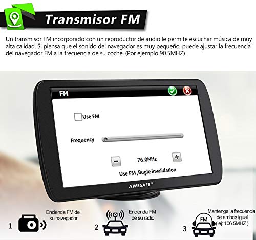 AWESAFE 9 Pulgadas Navegador GPS para Camiones y Coches, con Bluetooth y Actualizaciones de Mapas de Europa para Toda la Vida AWESAFE 9 Pulgadas Navegador GPS para Camiones y Coches, con Bluetooth y Actualizaciones de Mapas de Europa para Toda la Vida
