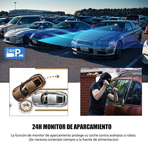AWESAFE Cámara de Coche Dash CAM 1080P con Cámara Trasera Full HD 170 Ángulo con WDR G-Sensor, Detección de Movimiento, Grabación en Bucle, Visión Nocturna, Monitor de Aparcamiento AWESAFE Cámara de Coche Dash CAM 1080P con Cámara Trasera Full HD 170 Ángulo con WDR G-Sensor, Detección de Movimiento, Grabación en Bucle, Visión Nocturna, Monitor de Aparcamiento
