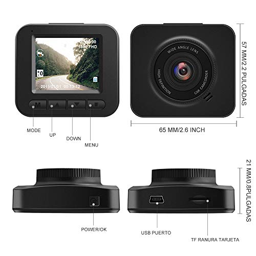 AWESAFE Cámara de Coche Dash CAM 1080P Full HD 170 Ángulo con WDR G-Sensor, Detección de Movimiento, Grabación en Bucle, Visión Nocturna, Monitor de Aparcamiento AWESAFE Cámara de Coche Dash CAM 1080P Full HD 170 Ángulo con WDR G-Sensor, Detección de Movimiento, Grabación en Bucle, Visión Nocturna, Monitor de Aparcamiento