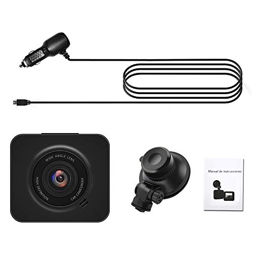 AWESAFE Cámara de Coche Dash CAM 1080P Full HD 170 Ángulo con WDR G-Sensor, Detección de Movimiento, Grabación en Bucle, Visión Nocturna, Monitor de Aparcamiento