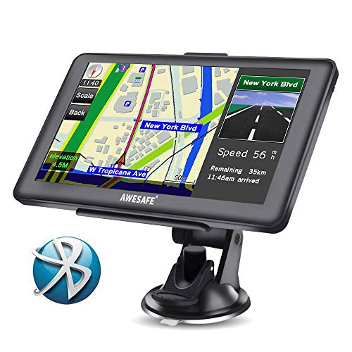 AWESAFE GPS para Coche de 7 Pulgadas Pantalla con Bluetooth, Negro AWESAFE GPS para Coche de 7 Pulgadas Pantalla con Bluetooth, Negro