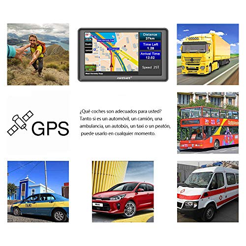 AWESAFE GPS para Coche de 7 Pulgadas Pantalla con Bluetooth, Negro AWESAFE GPS para Coche de 7 Pulgadas Pantalla con Bluetooth, Negro