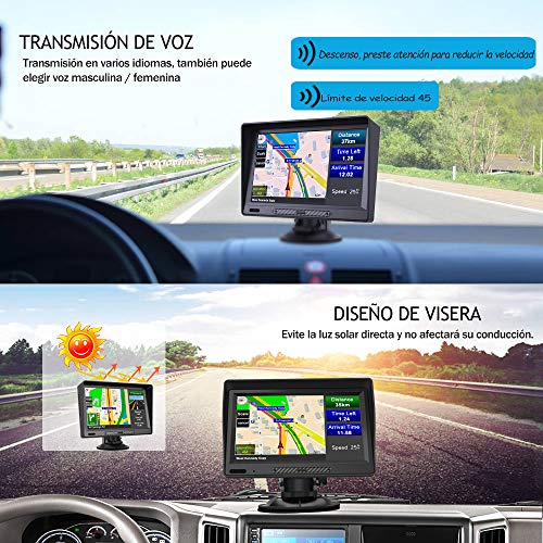 AWESAFE Navegador GPS para Camiones y Coches con Bluetooth y Cámara Trasera de 9 Pulgadas Pantalla LCD Multimedia, con Actualizaciones de Mapas de Europa para Toda la Vida