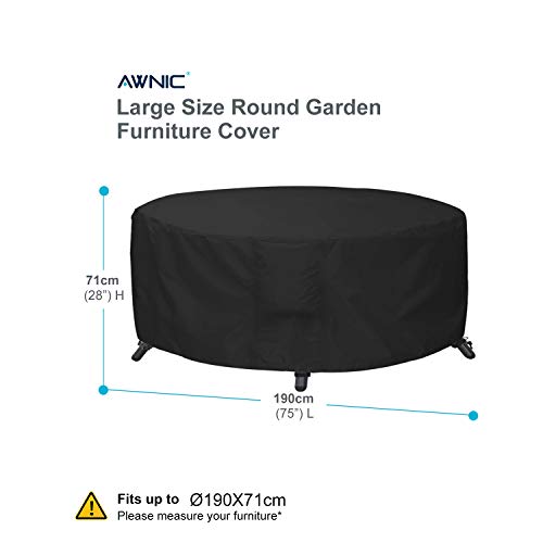 AWNIC Funda Mesa Exterior Impermeable Redonda Funda de la bañera Caliente para el Lay Z SPA Jardín Funda Muebles Patio Terraza Funda para SPA Oxford Resistente Ø190X71cm AWNIC Funda Mesa Exterior Impermeable Redonda Funda de la bañera Caliente para el Lay Z SPA Jardín Funda Muebles Patio Terraza Funda para SPA Oxford Resistente Ø190X71cm