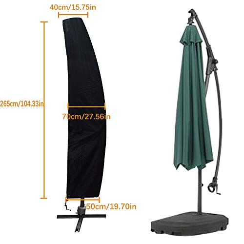 Awnic Funda Sombrilla Terrazade Jardin Impermeable Funda Sombrilla Playa Soporte Lateral 3X4m Telo Oxford Resistente al Desgarro Funda Parasol