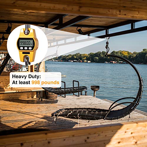 Awroutdoor Tarea Pesada Ganchos de Techo, Anclaje de Techo con SUS304 Acero Inoxidable Girar,4 Tornillos para Hormigón y Madera Yoga, Hamacas, Sillón Colgante, Sacos de Boxeo, Capacidad 450Kg