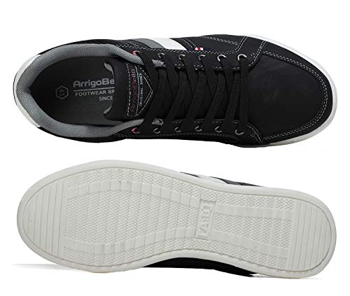 AX BOXING Sneakers Hombre Zapatos Casual Zapatillas Moda Ligero Deporte Gimnasio Running Tamaño 41-46 (Negro, Numeric_43)