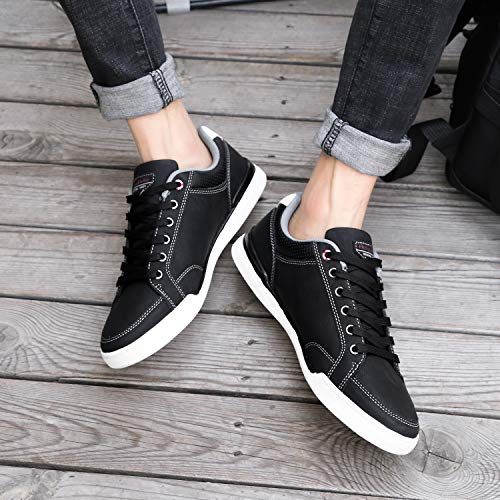 AX BOXING Sneakers Hombre Zapatos Casual Zapatillas Moda Ligero Deporte Gimnasio Running Tamaño 41-46 (Negro, Numeric_43)