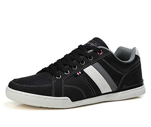 AX BOXING Sneakers Hombre Zapatos Casual Zapatillas Moda Ligero Deporte Gimnasio Running Tamaño 41-46 (Negro, Numeric_43)