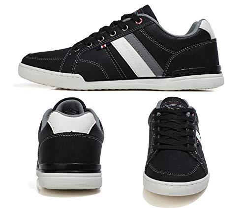 AX BOXING Sneakers Hombre Zapatos Casual Zapatillas Moda Ligero Deporte Gimnasio Running Tamaño 41-46 (Negro, Numeric_43)