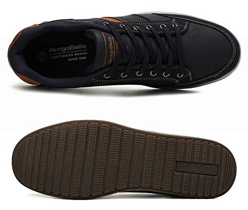 AX BOXING Zapatillas Hombres Deporte Running Sneakers Zapatos para Correr Gimnasio Deportivas Padel Transpirables Casual 40-46 (42 EU, Azul Oscuro)