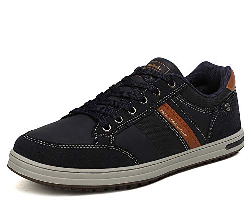 AX BOXING Zapatillas Hombres Deporte Running Sneakers Zapatos para Correr Gimnasio Deportivas Padel Transpirables Casual 40-46 (42 EU, Azul Oscuro)