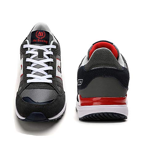AX BOXING Zapatillas Hombres Mujer Deporte Running Sneakers Zapatos para Correr Gimnasio Deportivas Padel Transpirables Casual (44 EU, A98333-Gris Oscuro) AX BOXING Zapatillas Hombres Mujer Deporte Running Sneakers Zapatos para Correr Gimnasio Deportivas Padel Transpirables Casual (44 EU, A98333-Gris Oscuro)