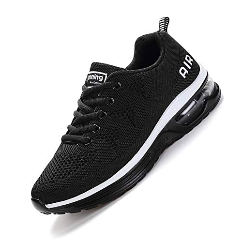 Axcone Hombre Mujer Zapatillas de Correr Casual Aire Libre Deporte Fitness Zapatillas de Running para Deportivos Entrenamiento-Blanco Negro 41 Axcone Hombre Mujer Zapatillas de Correr Casual Aire Libre Deporte Fitness Zapatillas de Running para Deportivos Entrenamiento-Blanco Negro 41
