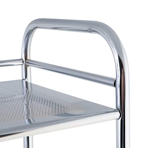 axentia Carrito Universal Multiusos con Ruedas y 3 Estantes, Metal, Plata, 76.80x32.80x6.10 cm axentia Carrito Universal Multiusos con Ruedas y 3 Estantes, Metal, Plata, 76.80x32.80x6.10 cm