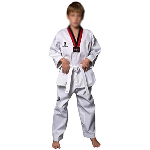 Axpdefi Taekwondo Uniforme Traje de Uniforme Artes Marciales Judo Aikido Karate Kung Fu Entrenamiento Competencia Ropa Chaqueta Pantalones Conjunto Cinturón Gratis para Hombres Mujeres Niños, 130 cm Axpdefi Taekwondo Uniforme Traje de Uniforme Artes Marciales Judo Aikido Karate Kung Fu Entrenamiento Competencia Ropa Chaqueta Pantalones Conjunto Cinturón Gratis para Hombres Mujeres Niños, 130 cm