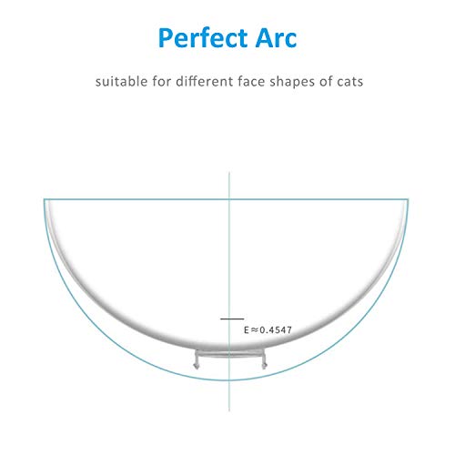 AYADA Lindos Comedero Gato, Desmontable Transparente Pet Feeder Cuenco Gato Diseño Inclinado Plástico Tiras Antideslizantes Ajustable Durable Oreja de Gato Comedero Perro Cat Feeder (Blanco)