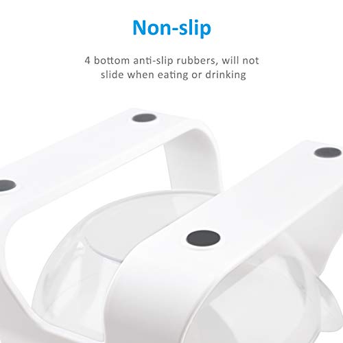 AYADA Lindos Comedero Gato, Desmontable Transparente Pet Feeder Cuenco Gato Diseño Inclinado Plástico Tiras Antideslizantes Ajustable Durable Oreja de Gato Comedero Perro Cat Feeder (Blanco) AYADA Lindos Comedero Gato, Desmontable Transparente Pet Feeder Cuenco Gato Diseño Inclinado Plástico Tiras Antideslizantes Ajustable Durable Oreja de Gato Comedero Perro Cat Feeder (Blanco)