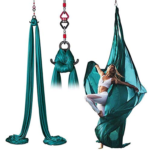 Aycpg Yoga aérea Hamaca Conjunto Acrobático Yoga Dance Hamaca aérea Tela de Seda de Yoga oscilación for el hogar-Verde (Color : Green) Aycpg Yoga aérea Hamaca Conjunto Acrobático Yoga Dance Hamaca aérea Tela de Seda de Yoga oscilación for el hogar-Verde (Color : Green)