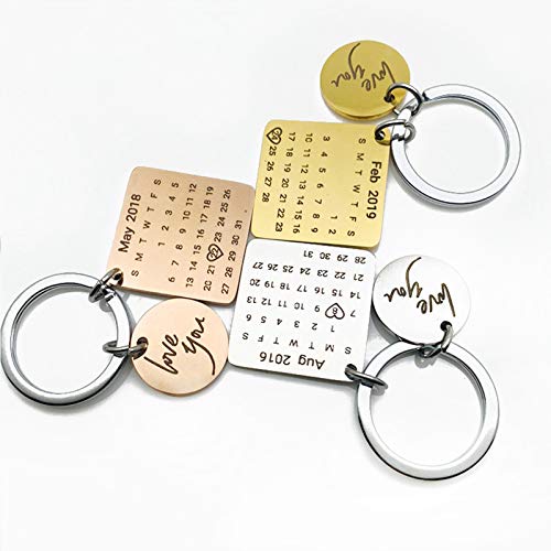 AYDOME Llaveros Acero Hombre Llaveros Personalizados Niños Llaveros Etiquetas Redonda Y Cuadrada Fecha del Calendario Llavero Moto Personalizable AYDOME Llaveros Acero Hombre Llaveros Personalizados Niños Llaveros Etiquetas Redonda Y Cuadrada Fecha del Calendario Llavero Moto Personalizable