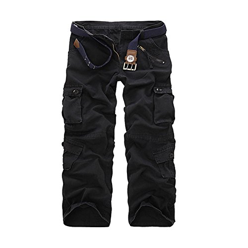 AYG Pantalon Militar Cargo Trousers para Hombre Negro(black) 29W / 31L AYG Pantalon Militar Cargo Trousers para Hombre Negro(black) 29W / 31L