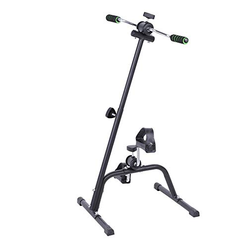 AYNEFY Bicicleta estática con pedales para entrenamiento en casa, para brazos, espalda, piernas y cuerpo entero, se puede utilizar en el sofá o la cama, ahorra espacio